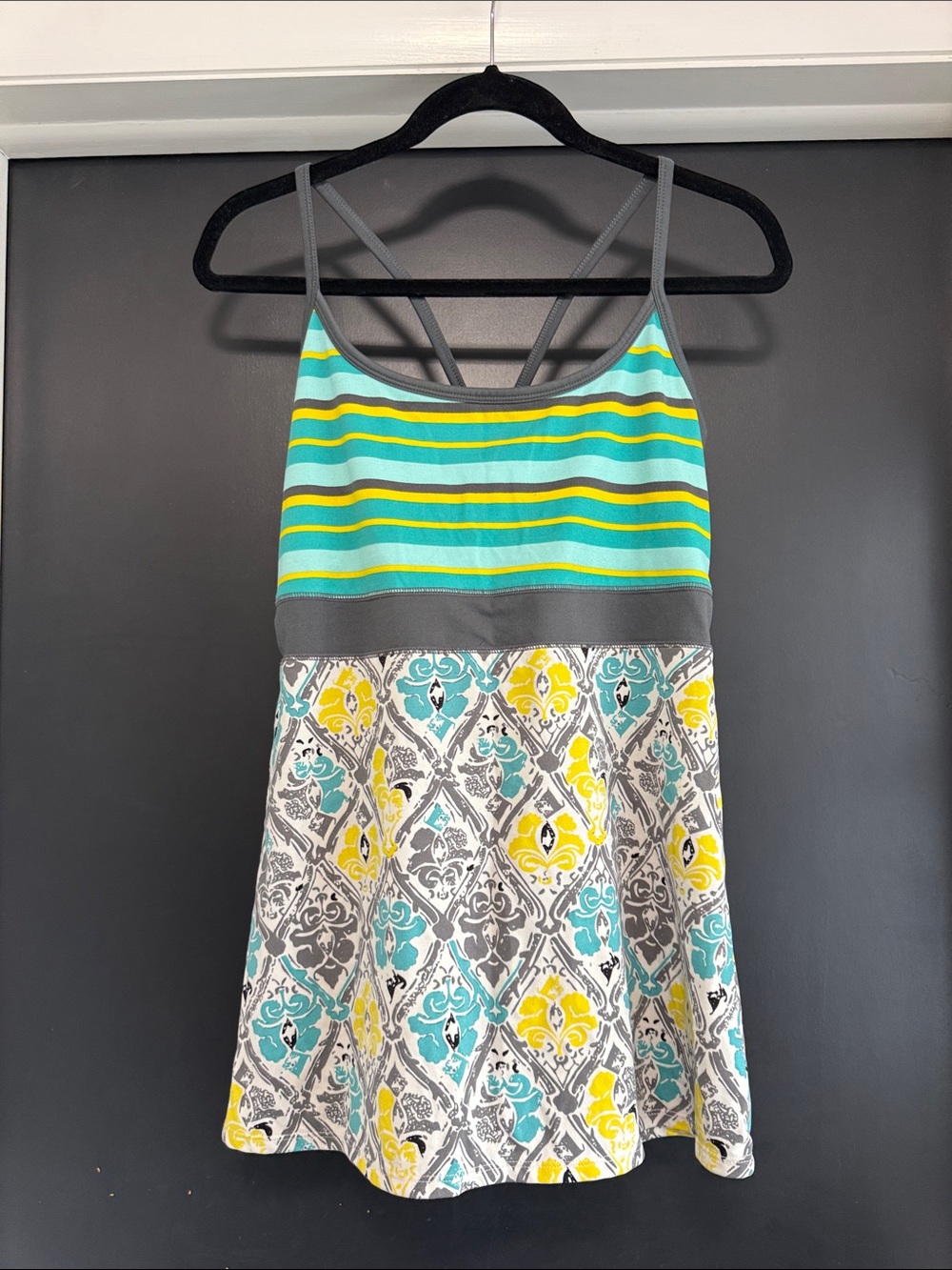 Soybu Dark Charcoal Grey Strappy Tank